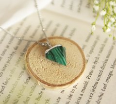 Náhrdelník  MALACHIT HERO OF SELFESTEEM strieborný