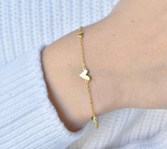 Love - 925 strieborný dámsky náramok so srdiečkami