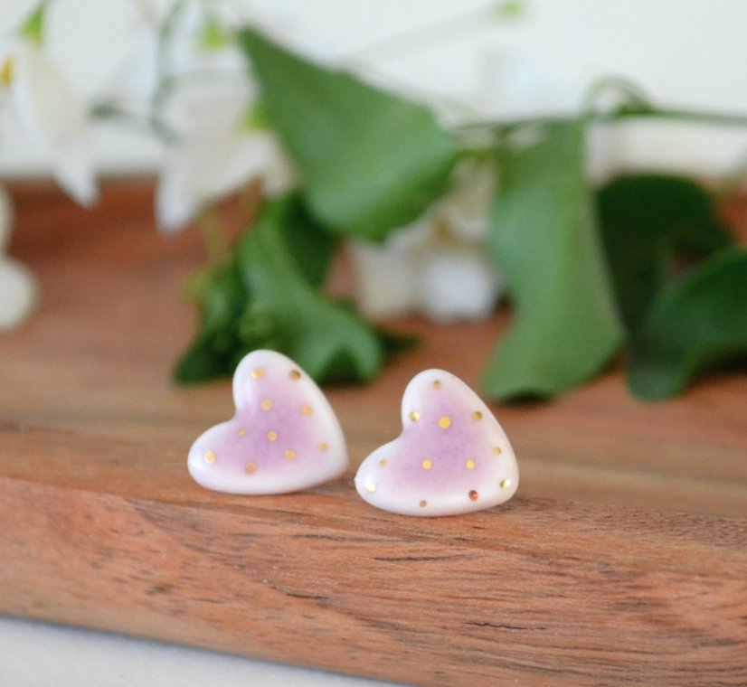 srdiečka náušnice