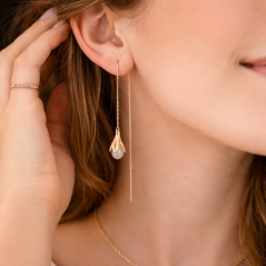 Pearl drop - strieborné 925 náušnice visiace