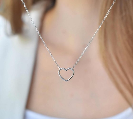 Simply Love - dámsky strieborný náhrdelník so srdiečkom - Farba: Zlatý náhrdelník