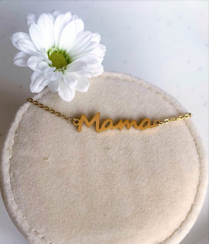 Titánový náramok - MAMA - Farba: Mama náramok zlatý