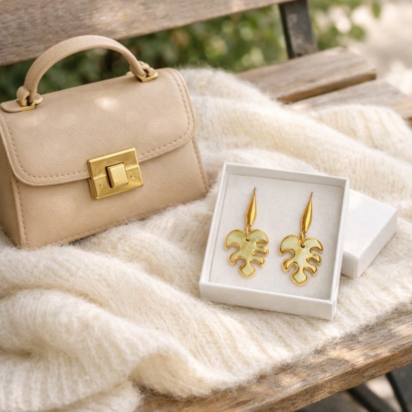 Monstery - porcelánové visiace náušnice