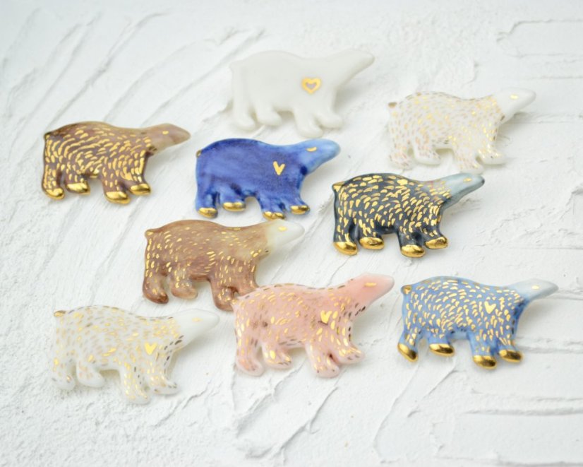 Medveď - brošňa čierna