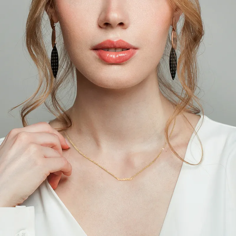 Jemný náhrdelník Mama - chirurgická oceľ - Farba: Strieborný mama náhrdelník