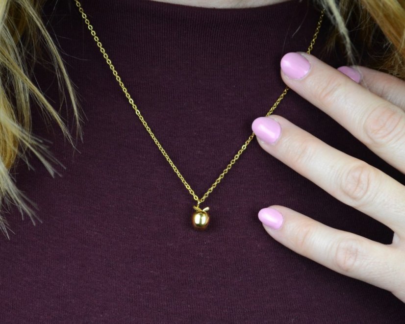 Jabĺčko - dámsky náhrdelník z chir. ocele