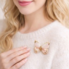 Motýľ - porcelánová brošňa