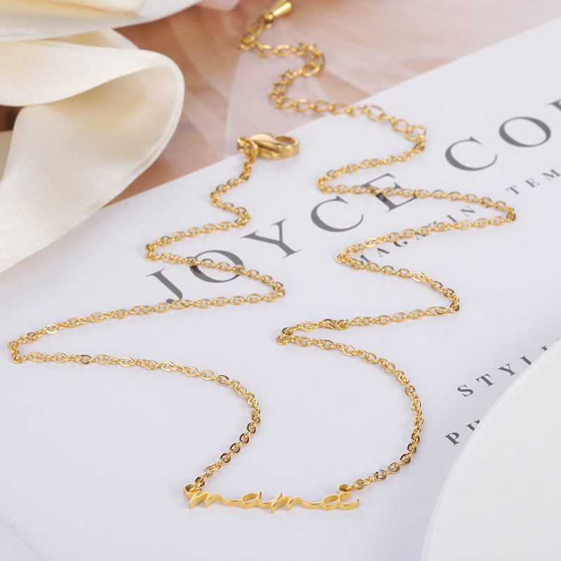 Jemný náhrdelník Mama - chirurgická oceľ - Farba: Strieborný mama náhrdelník