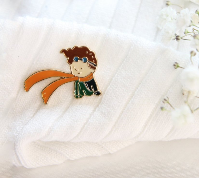 Malý princ a priatelia - brošne - Dizajn: Malý princ a sivá planéta