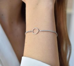 Circle - dámsky strieborný náramok 925