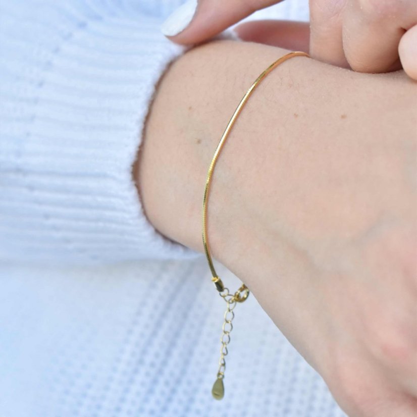 Purity - strieborný náramok 925 pozlátený 14 K zlatom