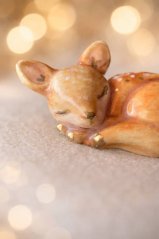 Srnka  - 3D porcelánová brošňa