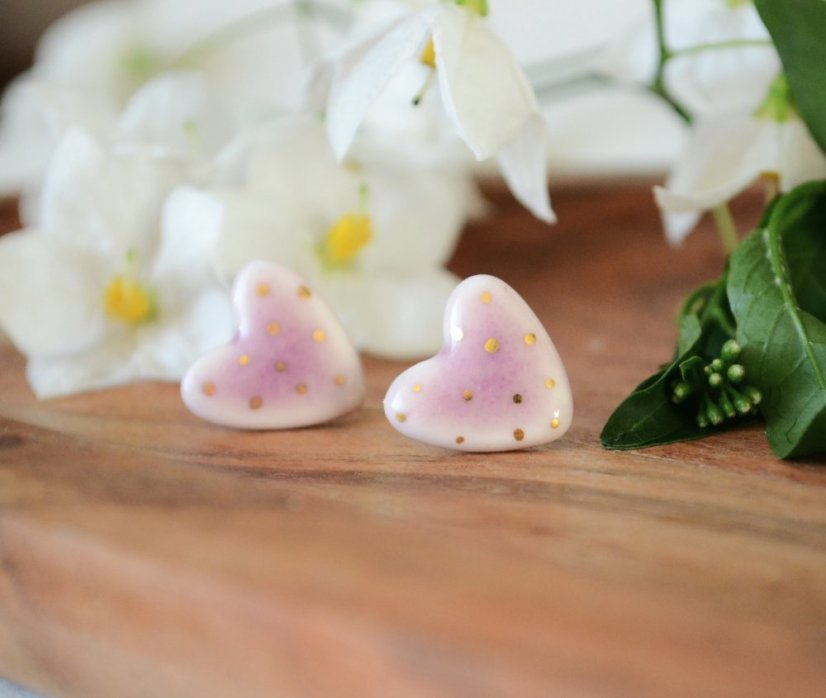 srdiečkové náušnice