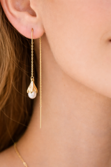Pearl drop - strieborné 925 náušnice visiace