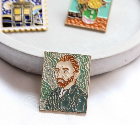 Brošňa Van Gogh art - Dizajn: Portrét