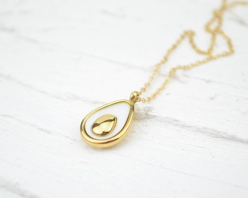 Avokádo - náhrdelník z chirurgickej ocele