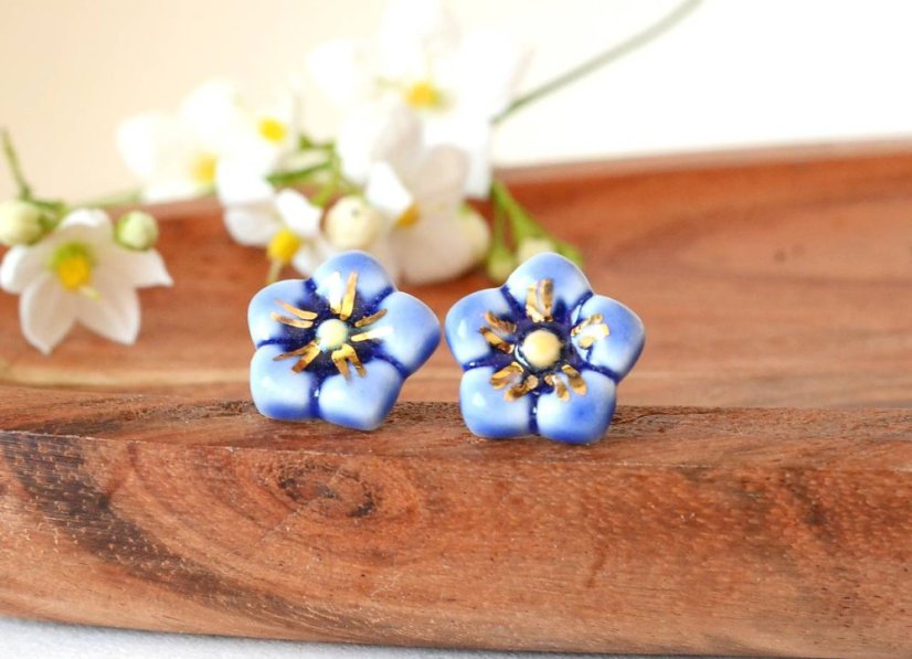 Nezábudky - porcelánové šperky