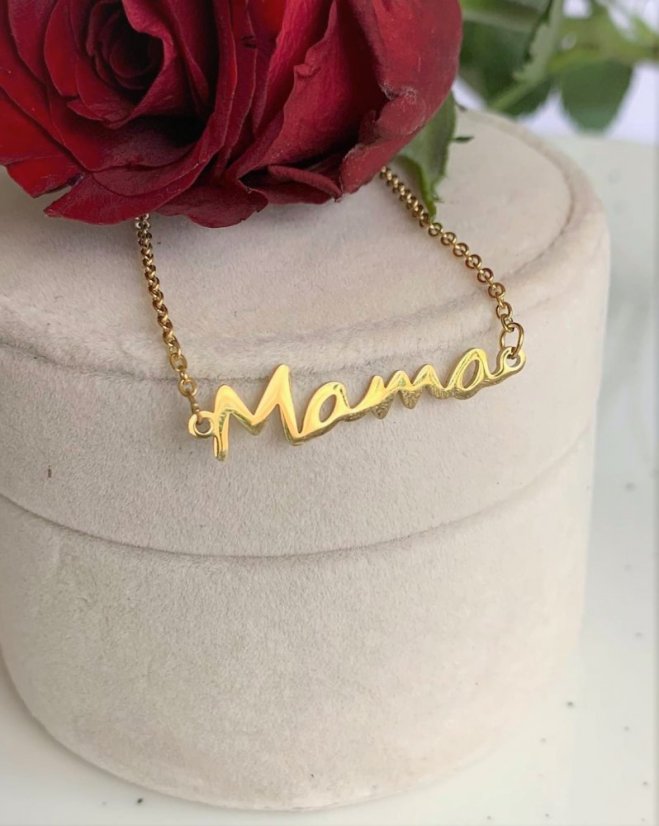 Titánový náramok - MAMA - Farba: Mama náramok zlatý