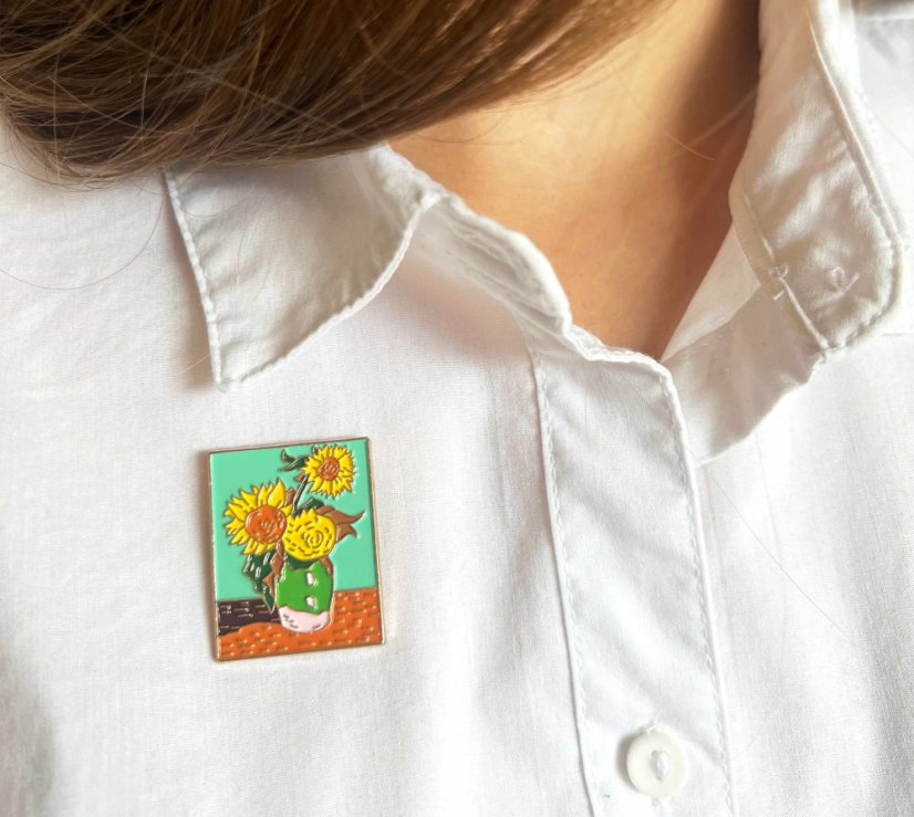 Brošňa Van Gogh art - Dizajn: Hviezdna noc