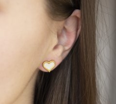 Náušnice Perleťové HERO OF SELFLOVE zlaté