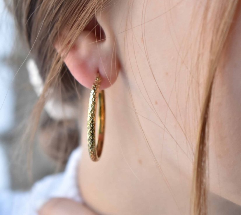 Titánové náušnice - Circle middle