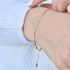 Purity - strieborný náramok 925 pozlátený 14 K zlatom