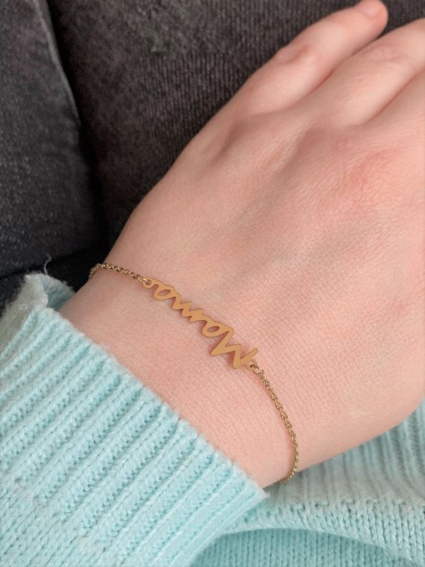 Titánový náramok - MAMA - Farba: Mama náramok zlatý